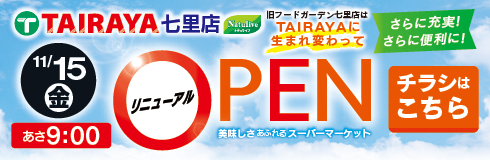 TAIRAYA七里店のチラシを見る